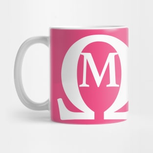 Omega Mu Pink Tee Mug